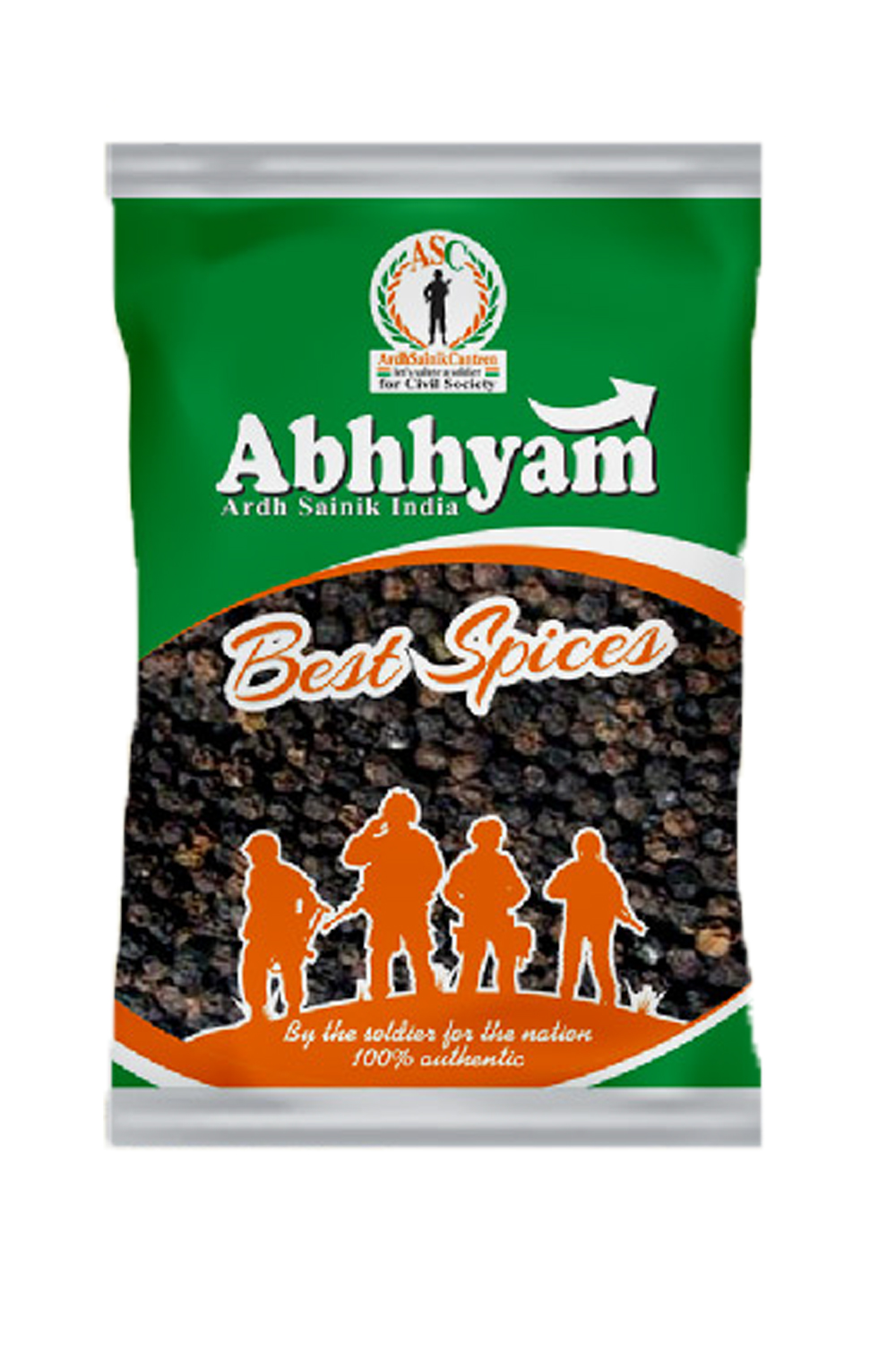 Ardh Sainik India Kaali Mirch (Black Pepper) 100Gm